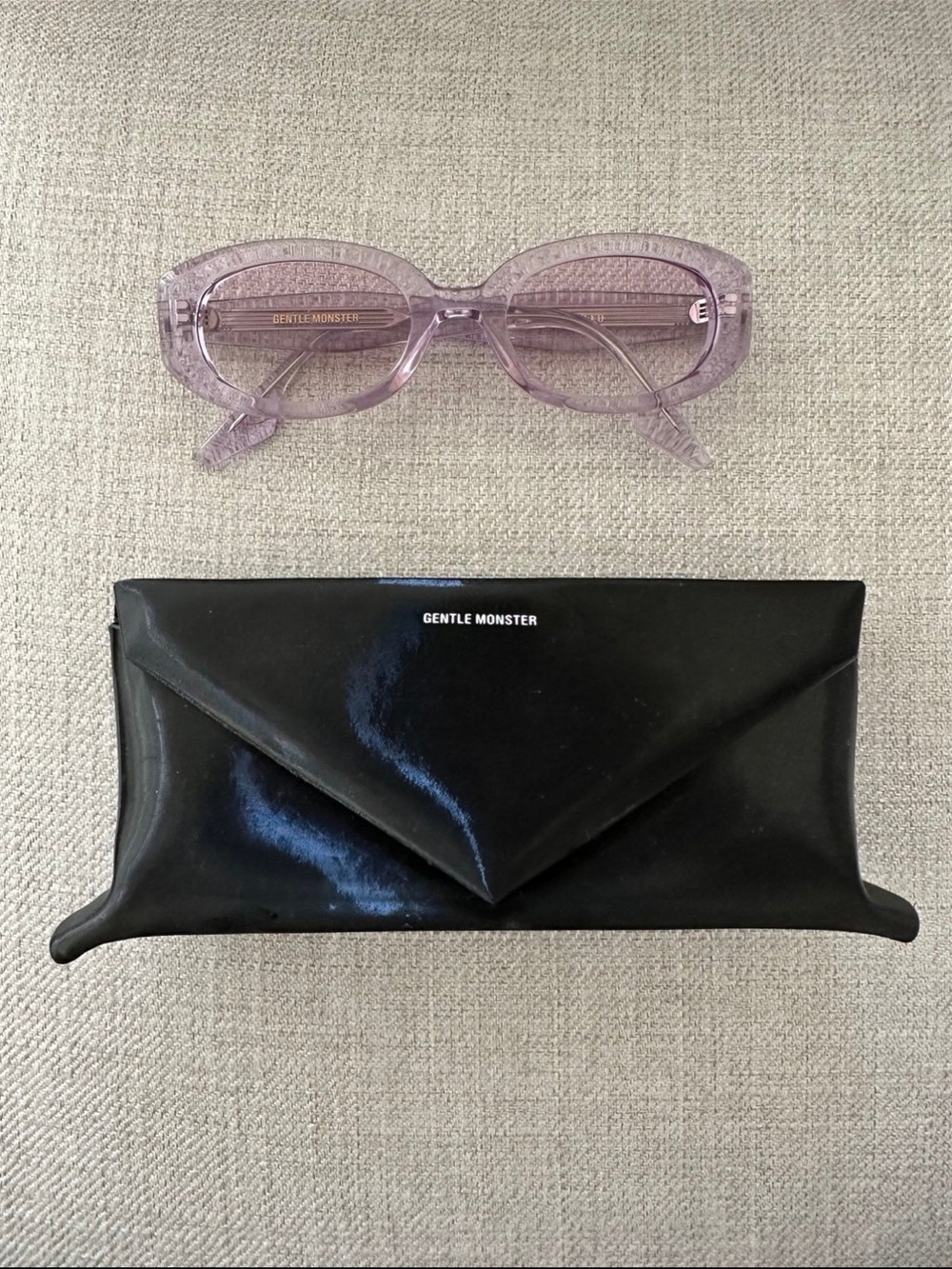 Gentle Monster Women's Translucent Lilac Oval Sunglasses